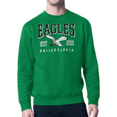 Philadelphia Eagles Starter Team Retro Logo Fleece Tri-Blend Pullover Sweatshirt - Kelly Green - NFL