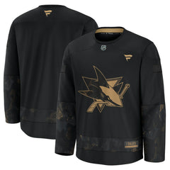 San Jose Sharks Fanatics 2024 Military Appreciation Practice Jersey - Black | Fanatics on sale