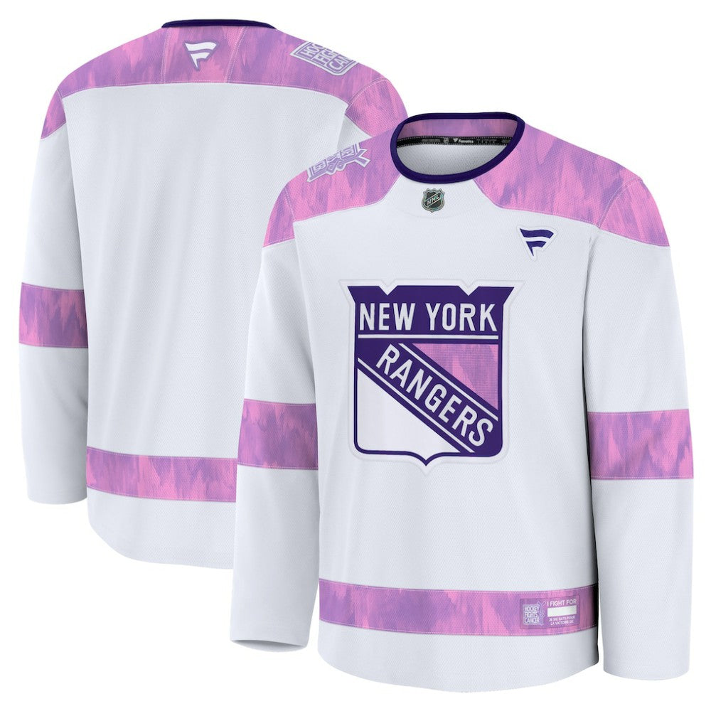 New York Rangers Fanatics 2024 Hockey Fights Cancer Practice Jersey - White | Fanatics Lifestyle