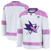 San Jose Sharks Fanatics 2024 Hockey Fights Cancer Practice Jersey - White | Fanatics online
