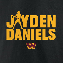 Jayden Daniels Washington Commanders Play Motion T-Shirt - Black - NFL