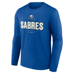 Buffalo Sabres Personalized Name & Number Midfielder Long Sleeve T-Shirt - Royal | NHL online