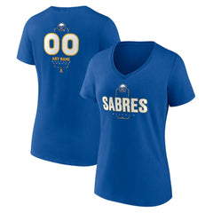 Buffalo Sabres Women's Personalized Name & Number Midfielder V-Neck T-Shirt - Royal | NHL on sale