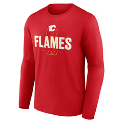 Calgary Flames Personalized Name & Number Midfielder Long Sleeve T-Shirt - Red | NHL discount