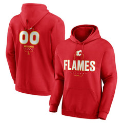 Calgary Flames Personalized Name & Number Midfielder Pullover Hoodie - Red | NHL on sale