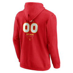 Calgary Flames Personalized Name & Number Midfielder Pullover Hoodie - Red | NHL on sale