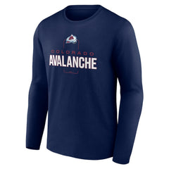 Colorado Avalanche Personalized Name & Number Midfielder Long Sleeve T-Shirt - Navy | NHL online