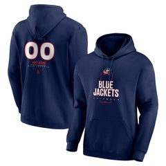 Columbus Blue Jackets Personalized Name & Number Midfielder Pullover Hoodie - Navy | NHL sale