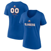New York Islanders Women's Personalized Name & Number Midfielder V-Neck T-Shirt - Royal | NHL online