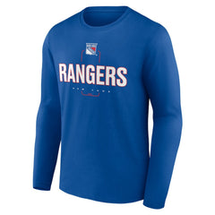 New York Rangers Personalized Name & Number Midfielder Long Sleeve T-Shirt - Blue | NHL discount