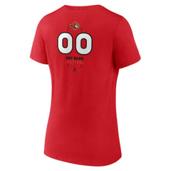 Ottawa Senators Women's Personalized Name & Number Midfielder V-Neck T-Shirt - Red | NHL Lifestyle