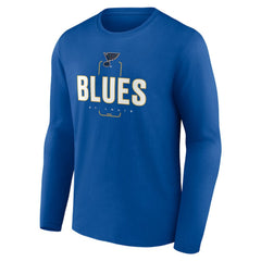 St. Louis Blues Personalized Name & Number Midfielder Long Sleeve T-Shirt - Blue | NHL sale