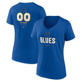 St. Louis Blues Women's Personalized Name & Number Midfielder V-Neck T-Shirt - Blue | NHL sale