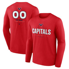 Washington Capitals Personalized Name & Number Midfielder Long Sleeve T-Shirt - Red | NHL near me