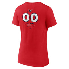 Washington Capitals Women's Personalized Name & Number Midfielder V-Neck T-Shirt - Red | NHL sale