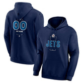 Winnipeg Jets Personalized Name & Number Midfielder Pullover Hoodie - Navy | NHL Clearance