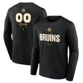 Boston Bruins Personalized Name & Number Midfielder Long Sleeve T-Shirt - Black | NHL on sale