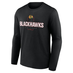 Chicago Blackhawks Personalized Name & Number Midfielder Long Sleeve T-Shirt - Black | NHL online