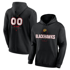 Chicago Blackhawks Personalized Name & Number Midfielder Pullover Hoodie - Black | NHL online