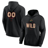 Minnesota Wild Personalized Name & Number Midfielder Pullover Hoodie - Black | NHL Clearance