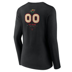 Minnesota Wild Women's Personalized Name & Number Midfielder Long Sleeve V-Neck T-Shirt - Black | NHL online