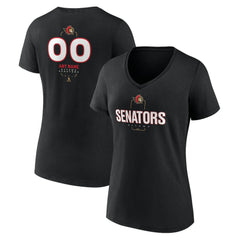 Ottawa Senators Women's Personalized Name & Number Midfielder V-Neck T-Shirt - Black | NHL on sale