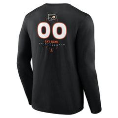 Philadelphia Flyers Personalized Name & Number Midfielder Long Sleeve T-Shirt - Black | NHL sale
