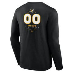 Pittsburgh Penguins Personalized Name & Number Midfielder Long Sleeve T-Shirt - Black | NHL sale