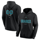 San Jose Sharks Personalized Name & Number Midfielder Pullover Hoodie - Black | NHL sale