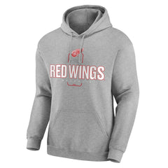 Detroit Red Wings Personalized Name & Number Midfielder Pullover Hoodie - Gray | NHL sale