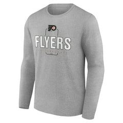 Philadelphia Flyers Personalized Name & Number Midfielder Long Sleeve T-Shirt - Gray | NHL discount