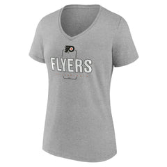 Philadelphia Flyers Women's Personalized Name & Number Midfielder V-Neck T-Shirt - Gray | NHL online