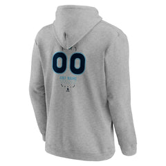 Seattle Kraken Personalized Name & Number Midfielder Pullover Hoodie - Gray | NHL discount