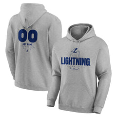 Tampa Bay Lightning Personalized Name & Number Midfielder Pullover Hoodie - Gray | NHL on sale