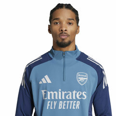 Adidas - Arsenal 2025/26 AEROREADY Raglan Quarter-Zip Training Top - Light Blue