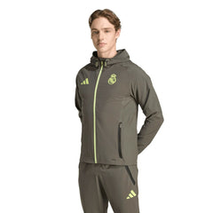 Adidas - Real Madrid 2025/26 Tiro Vis Tech Travel Jacket - Olive