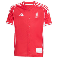 Adidas - Liverpool Youth Full-Button Baseball Jersey - Red