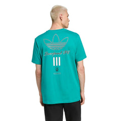 Adidas - Liverpool Terrace Icons Collection Graphic T-Shirt - Green