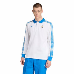 Adidas - Real Madrid Terrace Icons Long Sleeve Polo - White