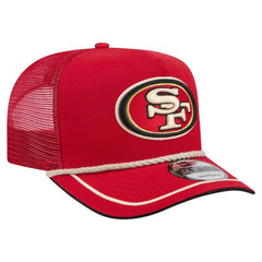 San Francisco 49ers New Era Vintage Team Rope A-Frame Trucker 9FIFTY Snapback Hat - Scarlet - NFL