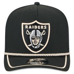 Las Vegas Raiders New Era Vintage Team Rope A-Frame Trucker 9FIFTY Snapback Hat - Black - NFL
