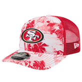 San Francisco 49ers New Era Hula 9SEVENTY Adjustable Trucker Hat - Scarlet - NFL
