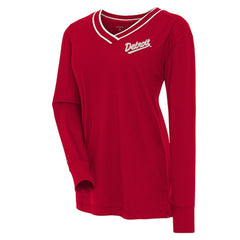 Detroit Red Wings Antigua Women's 2025 NHL Stadium Series Long Sleeve V-Neck Top - Red | NHL Clearance