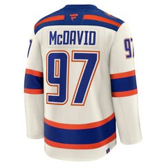 Connor McDavid Edmonton Oilers Fanatics Alternate Premium Jersey - Light Beige | Fanatics Clearance