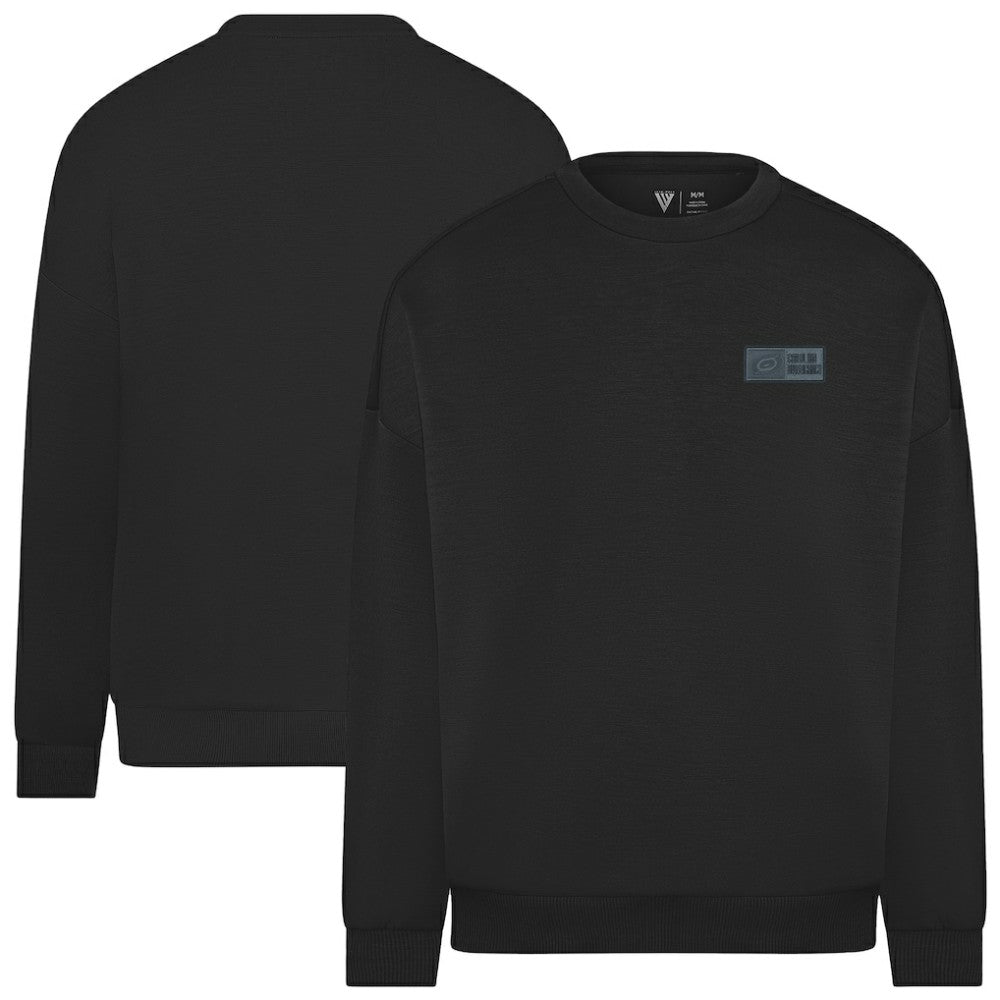 Carolina Hurricanes Levelwear Luxe Signature Lineage Tri-Blend Pullover Sweatshirt - Black | NHL on sale