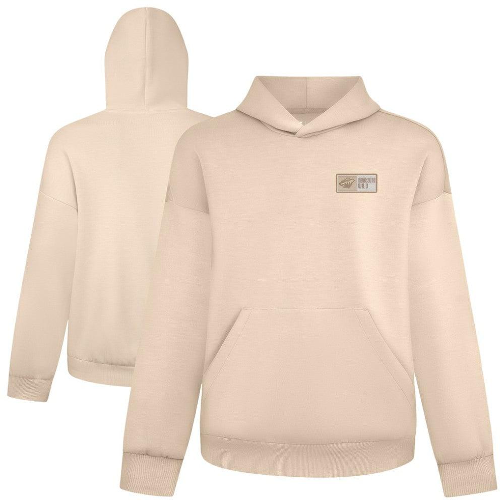 Minnesota Wild Levelwear Luxe Signature Lineage Tri-Blend Pullover Hoodie - Khaki | NHL sale