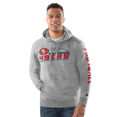 San Francisco 49ers Starter Vintage Pullover Hoodie - Heather Gray - NFL