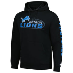 Detroit Lions Starter Vintage Pullover Hoodie - Black - NFL
