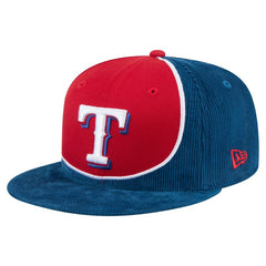 Texas Rangers New Era Retro Split Corduroy Snapback Hat Online