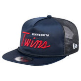 Minnesota Twins New Era Retro Satin Script Golfer Adjustable Hat Outlet